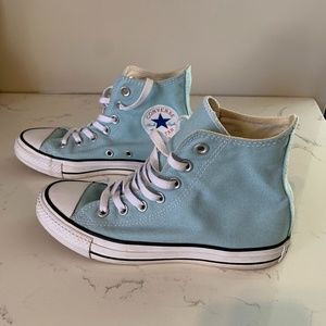 Blue Converse high tops